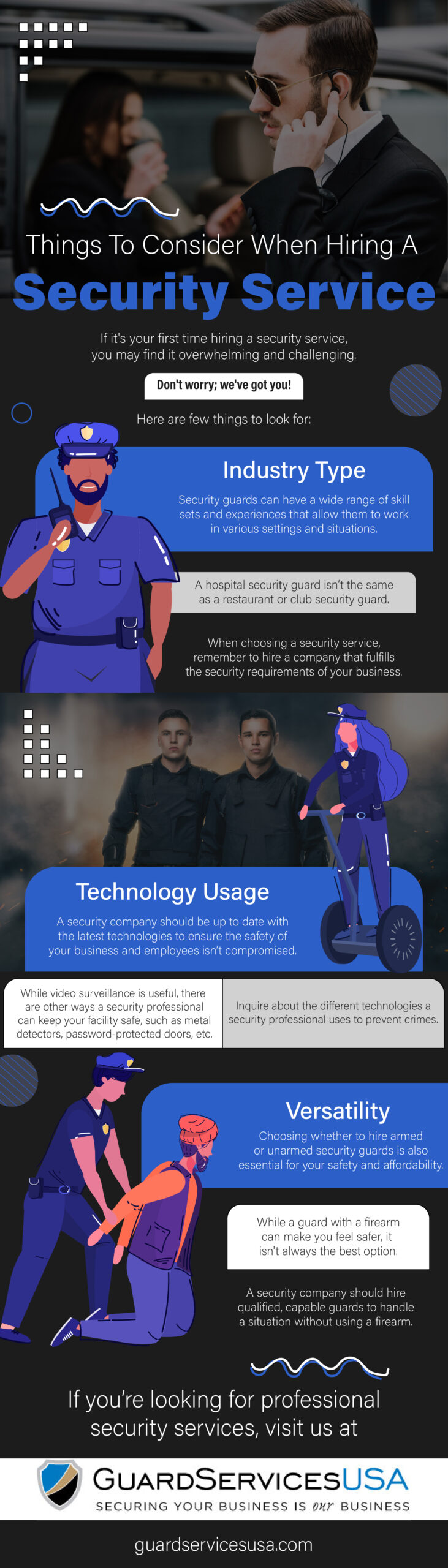Things To Consider When Hiring A Security Service - Infograph