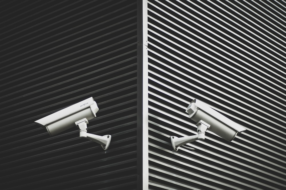 CCTV cameras mounted on a wall