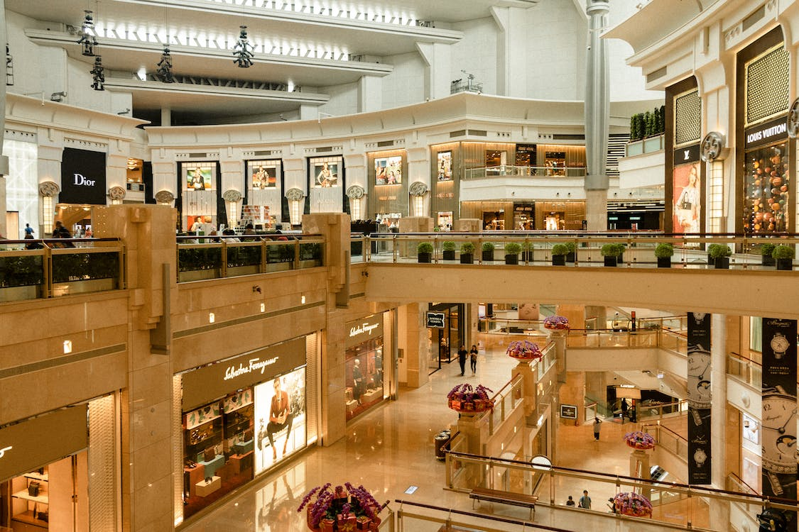  A modern shopping mall
