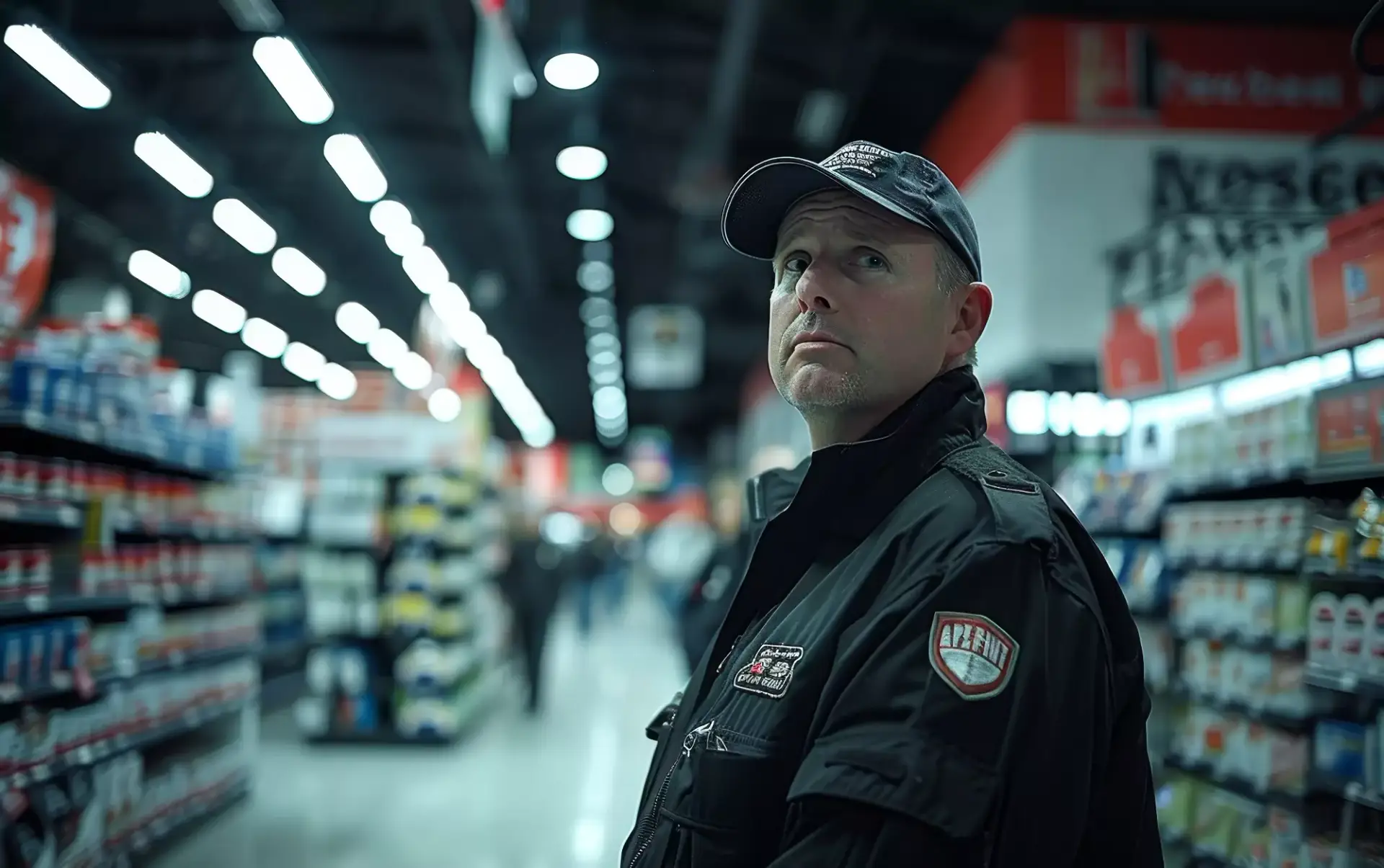 a security guard in uniform