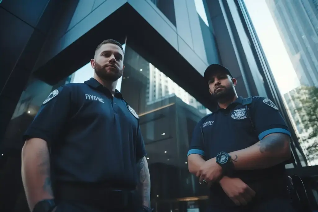 two security guard in uniform