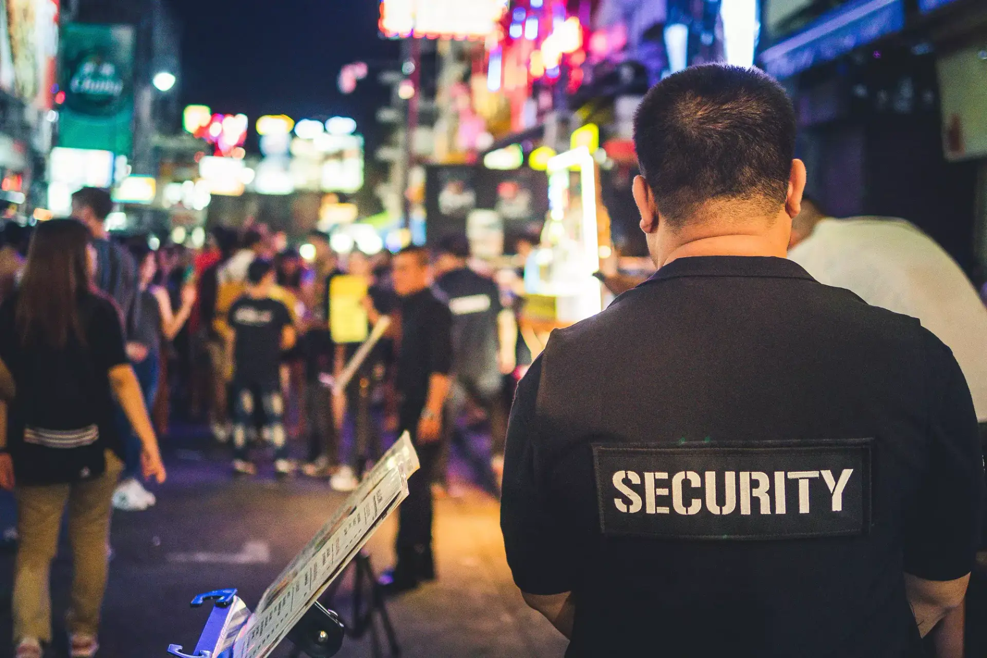a security guard in uniform