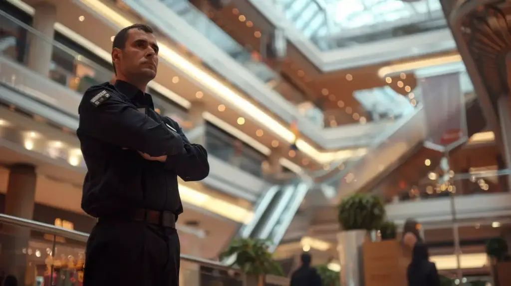 a security guard in uniform