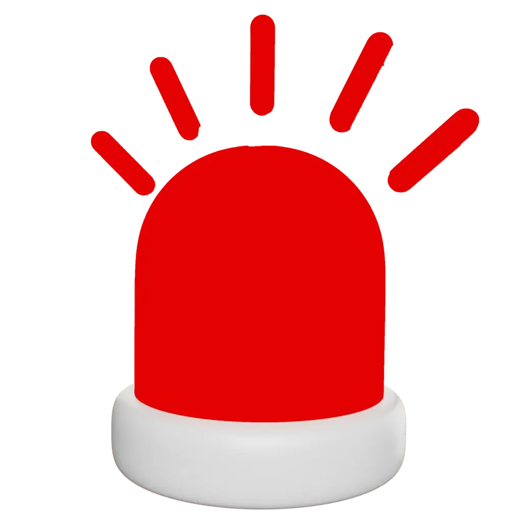 Red emergency security alarm icon